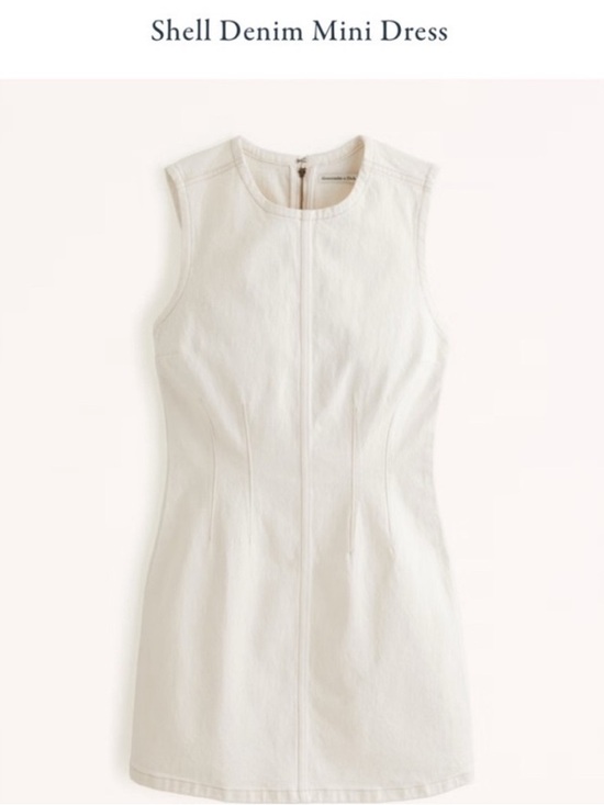 Abercrombie & Fitch Dresses & Skirts - Abercrombie & Fitch Cream Shell Denim Mini Dress